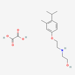 molecular formula C16H25NO6 B4002971 2-[2-(3-Methyl-4-propan-2-ylphenoxy)ethylamino]ethanol;oxalic acid 