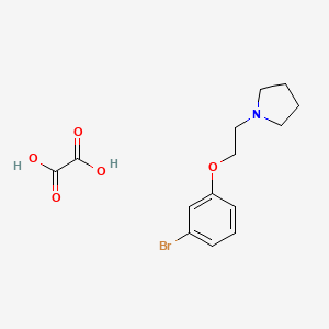 molecular formula C14H18BrNO5 B4002986 1-[2-(3-Bromophenoxy)ethyl]pyrrolidine;oxalic acid 