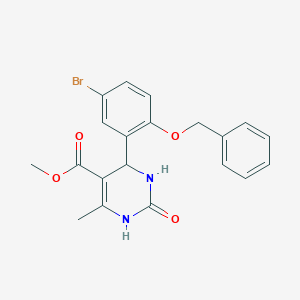 molecular formula C20H19BrN2O4 B4002997 methyl 4-[2-(benzyloxy)-5-bromophenyl]-6-methyl-2-oxo-1,2,3,4-tetrahydro-5-pyrimidinecarboxylate 