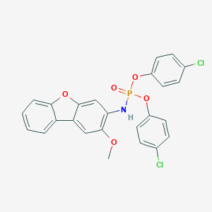 molecular formula C25H18Cl2NO5P B400300 Bis(4-chlorophenyl) 2-methoxydibenzo[b,d]furan-3-ylamidophosphate 