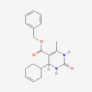 molecular formula C19H22N2O3 B4003005 Benzyl 4-(cyclohex-3-en-1-yl)-6-methyl-2-oxo-1,2,3,4-tetrahydropyrimidine-5-carboxylate 