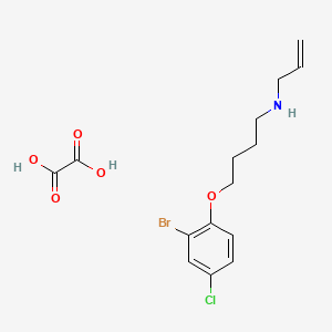 molecular formula C15H19BrClNO5 B4003012 4-(2-bromo-4-chlorophenoxy)-N-prop-2-enylbutan-1-amine;oxalic acid 