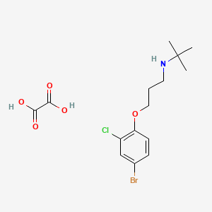 N-[3-(4-bromo-2-chlorophenoxy)propyl]-2-methylpropan-2-amine;oxalic acid