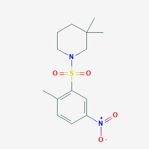 molecular formula C14H20N2O4S B4003042 3,3-dimethyl-1-[(2-methyl-5-nitrophenyl)sulfonyl]piperidine 