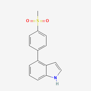 molecular formula C15H13NO2S B4003043 4-[4-(methylsulfonyl)phenyl]-1H-indole 