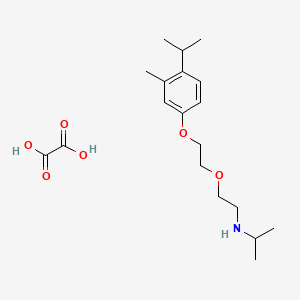 N-[2-[2-(3-methyl-4-propan-2-ylphenoxy)ethoxy]ethyl]propan-2-amine;oxalic acid