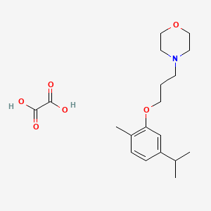 molecular formula C19H29NO6 B4003053 4-[3-(2-Methyl-5-propan-2-ylphenoxy)propyl]morpholine;oxalic acid 