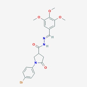 molecular formula C21H22BrN3O5 B400306 1-(4-bromophenyl)-5-oxo-N'-(3,4,5-trimethoxybenzylidene)-3-pyrrolidinecarbohydrazide 