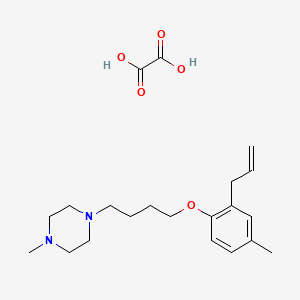 1-Methyl-4-[4-(4-methyl-2-prop-2-enylphenoxy)butyl]piperazine;oxalic acid