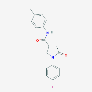 molecular formula C18H17FN2O2 B400307 1-(4-fluorophenyl)-N-(4-methylphenyl)-5-oxopyrrolidine-3-carboxamide 