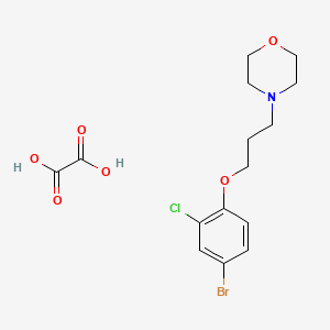 4-[3-(4-Bromo-2-chlorophenoxy)propyl]morpholine;oxalic acid