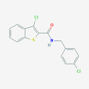 molecular formula C16H11Cl2NOS B400308 3-chloro-N-(4-chlorobenzyl)-1-benzothiophene-2-carboxamide 