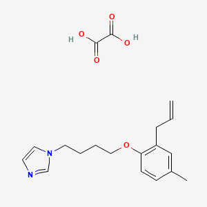 molecular formula C19H24N2O5 B4003096 1-[4-(4-Methyl-2-prop-2-enylphenoxy)butyl]imidazole;oxalic acid 