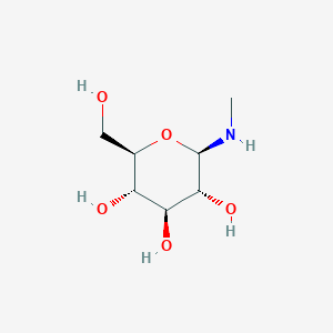 molecular formula C7H15NO5 B040031 (2R,3S,4S,5R,6R)-2-(hydroxymethyl)-6-(methylamino)oxane-3,4,5-triol CAS No. 114761-39-6