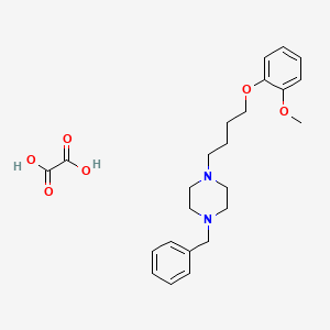 molecular formula C24H32N2O6 B4003121 1-Benzyl-4-[4-(2-methoxyphenoxy)butyl]piperazine;oxalic acid 