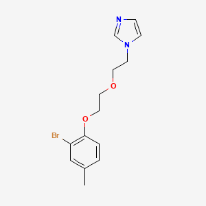 molecular formula C14H17BrN2O2 B4003132 1-{2-[2-(2-bromo-4-methylphenoxy)ethoxy]ethyl}-1H-imidazole 