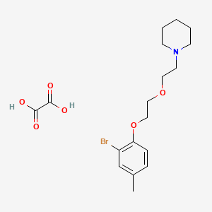 molecular formula C18H26BrNO6 B4003159 1-[2-[2-(2-Bromo-4-methylphenoxy)ethoxy]ethyl]piperidine;oxalic acid 