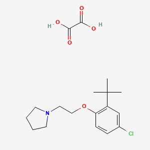 molecular formula C18H26ClNO5 B4003161 1-[2-(2-Tert-butyl-4-chlorophenoxy)ethyl]pyrrolidine;oxalic acid 