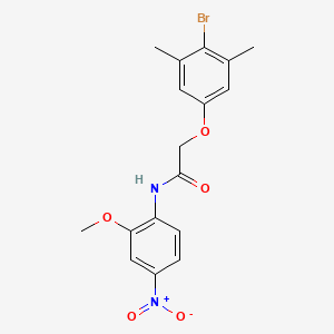 2-(4-bromo-3,5-dimethylphenoxy)-N-(2-methoxy-4-nitrophenyl)acetamide