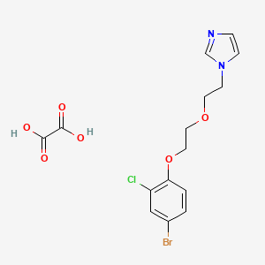 molecular formula C15H16BrClN2O6 B4003209 1-[2-[2-(4-Bromo-2-chlorophenoxy)ethoxy]ethyl]imidazole;oxalic acid 