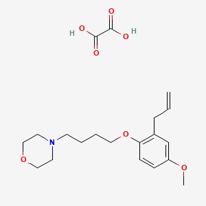 molecular formula C20H29NO7 B4003216 4-[4-(4-Methoxy-2-prop-2-enylphenoxy)butyl]morpholine;oxalic acid 