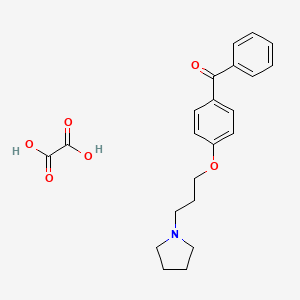 molecular formula C22H25NO6 B4003255 phenyl{4-[3-(1-pyrrolidinyl)propoxy]phenyl}methanone oxalate 