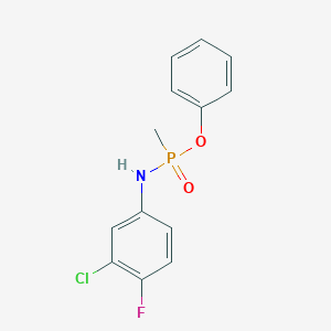 molecular formula C13H12ClFNO2P B400327 phenyl N-(3-chloro-4-fluorophenyl)-P-methylphosphonamidoate 