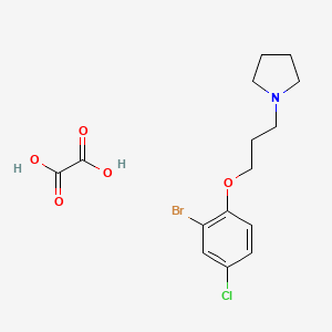 molecular formula C15H19BrClNO5 B4003305 1-[3-(2-Bromo-4-chlorophenoxy)propyl]pyrrolidine;oxalic acid 