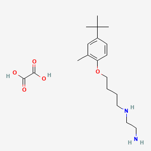 molecular formula C19H32N2O5 B4003316 N'-[4-(4-tert-butyl-2-methylphenoxy)butyl]ethane-1,2-diamine;oxalic acid 