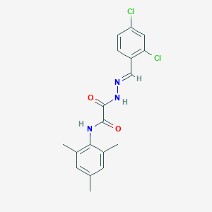 molecular formula C18H17Cl2N3O2 B400332 2-[2-(2,4-dichlorobenzylidene)hydrazino]-N-mesityl-2-oxoacetamide 