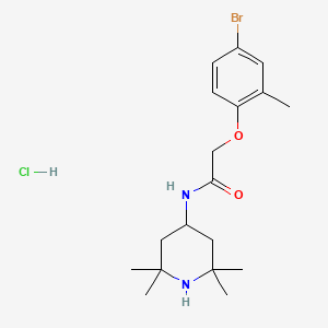 2-(4-bromo-2-methylphenoxy)-N-(2,2,6,6-tetramethylpiperidin-4-yl)acetamide;hydrochloride