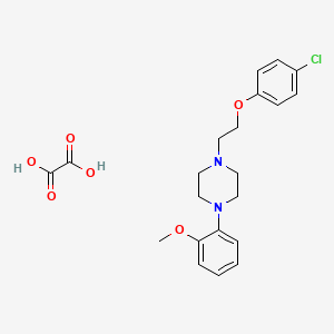 molecular formula C21H25ClN2O6 B4003355 1-[2-(4-Chlorophenoxy)ethyl]-4-(2-methoxyphenyl)piperazine;oxalic acid 