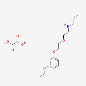 N-[2-[2-(3-ethoxyphenoxy)ethoxy]ethyl]butan-1-amine;oxalic acid