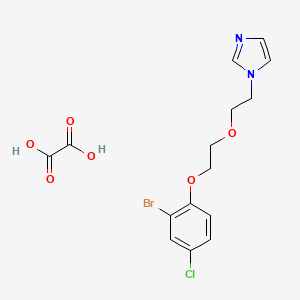 molecular formula C15H16BrClN2O6 B4003383 1-[2-[2-(2-Bromo-4-chlorophenoxy)ethoxy]ethyl]imidazole;oxalic acid 