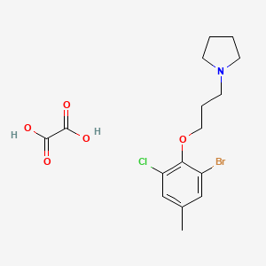 molecular formula C16H21BrClNO5 B4003387 1-[3-(2-Bromo-6-chloro-4-methylphenoxy)propyl]pyrrolidine;oxalic acid 