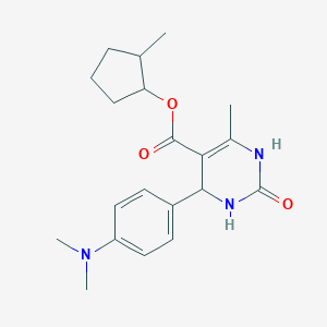 molecular formula C20H27N3O3 B400340 2-Methylcyclopentyl 4-[4-(dimethylamino)phenyl]-6-methyl-2-oxo-1,2,3,4-tetrahydropyrimidine-5-carboxylate 