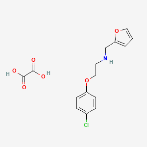 molecular formula C15H16ClNO6 B4003408 2-(4-chlorophenoxy)-N-(furan-2-ylmethyl)ethanamine;oxalic acid 