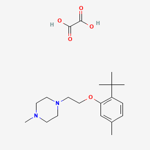 molecular formula C20H32N2O5 B4003425 1-[2-(2-Tert-butyl-5-methylphenoxy)ethyl]-4-methylpiperazine;oxalic acid 