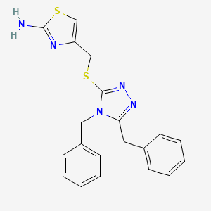 4-{[(4,5-dibenzyl-4H-1,2,4-triazol-3-yl)thio]methyl}-1,3-thiazol-2-amine