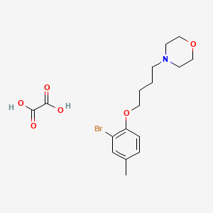 molecular formula C17H24BrNO6 B4003442 4-[4-(2-Bromo-4-methylphenoxy)butyl]morpholine;oxalic acid 