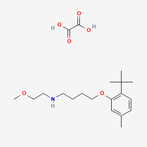 molecular formula C20H33NO6 B4003451 4-(2-tert-butyl-5-methylphenoxy)-N-(2-methoxyethyl)butan-1-amine;oxalic acid 