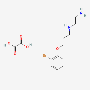 molecular formula C14H21BrN2O5 B4003461 N'-[3-(2-bromo-4-methylphenoxy)propyl]ethane-1,2-diamine;oxalic acid 