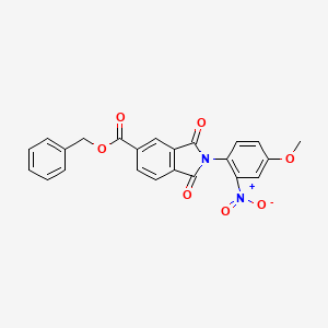 molecular formula C23H16N2O7 B4003469 benzyl 2-(4-methoxy-2-nitrophenyl)-1,3-dioxo-5-isoindolinecarboxylate 