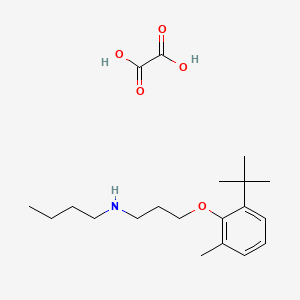 molecular formula C20H33NO5 B4003484 N-[3-(2-tert-butyl-6-methylphenoxy)propyl]butan-1-amine;oxalic acid 