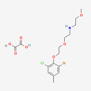 N-[2-[2-(2-bromo-6-chloro-4-methylphenoxy)ethoxy]ethyl]-2-methoxyethanamine;oxalic acid