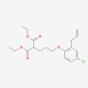 molecular formula C19H25ClO5 B4003510 Diethyl 2-[3-(4-chloro-2-prop-2-enylphenoxy)propyl]propanedioate 