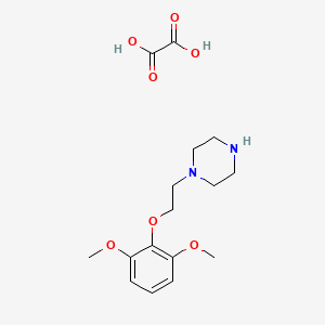 molecular formula C16H24N2O7 B4003520 1-[2-(2,6-Dimethoxyphenoxy)ethyl]piperazine;oxalic acid 