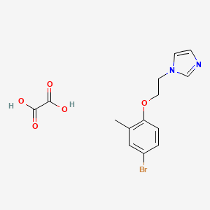 molecular formula C14H15BrN2O5 B4003526 1-[2-(4-bromo-2-methylphenoxy)ethyl]-1H-imidazole oxalate 