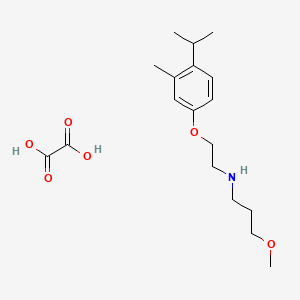 molecular formula C18H29NO6 B4003544 3-methoxy-N-[2-(3-methyl-4-propan-2-ylphenoxy)ethyl]propan-1-amine;oxalic acid 