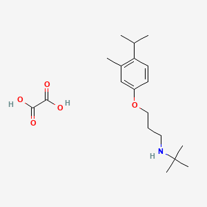 molecular formula C19H31NO5 B4003551 2-methyl-N-[3-(3-methyl-4-propan-2-ylphenoxy)propyl]propan-2-amine;oxalic acid 